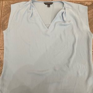 Vibrant Blue Banana Republic Cap-Sleeve Blouse